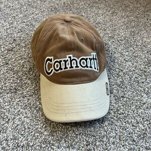 Carhartt Brown Tan Adjustable Baseball Hat Logo Cap